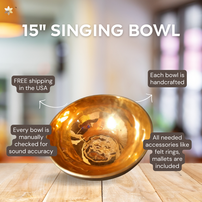 Handmade large 15" Singing Bowl